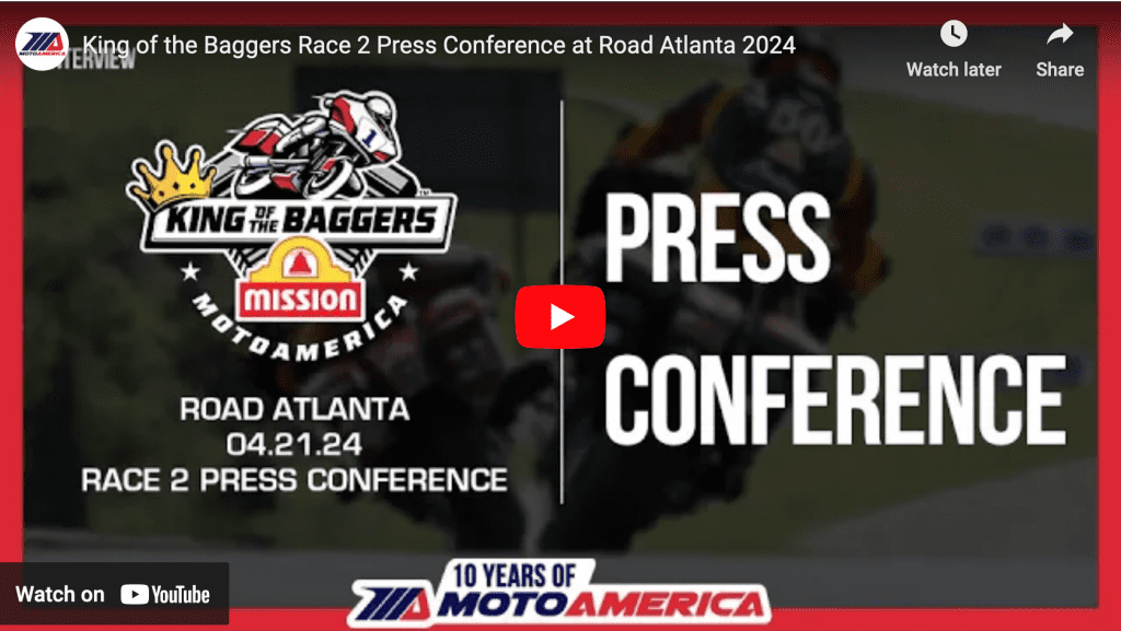 Read more about the article Video: Mission King Of The Baggers Race Two Press Conference From Road Atlanta